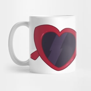 red heart shaped sunglasses aesthetic dollette coquette Mug